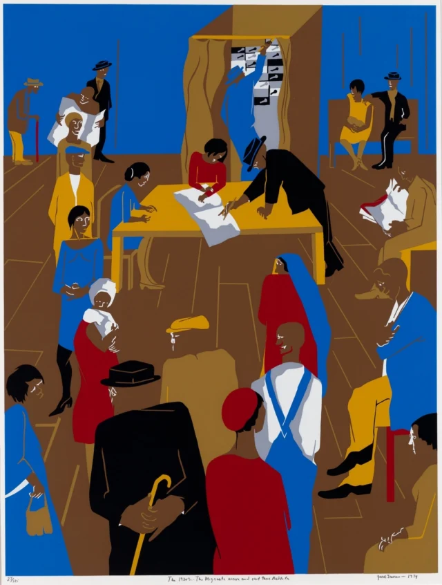 It’s Election Day! 🗳️ Get out there and make your voice count—every vote matters!

Jacob Lawrence, 1920’s, The … The Migrants Cast Their Ballots, 1974 © 2024 The Jacob and Gwendolyn Knight Lawrence Foundation, Seattle / Artists Rights Society (ARS), New York

#JacobLawrence #ARS #election #USelection #vote #yourvotecounts